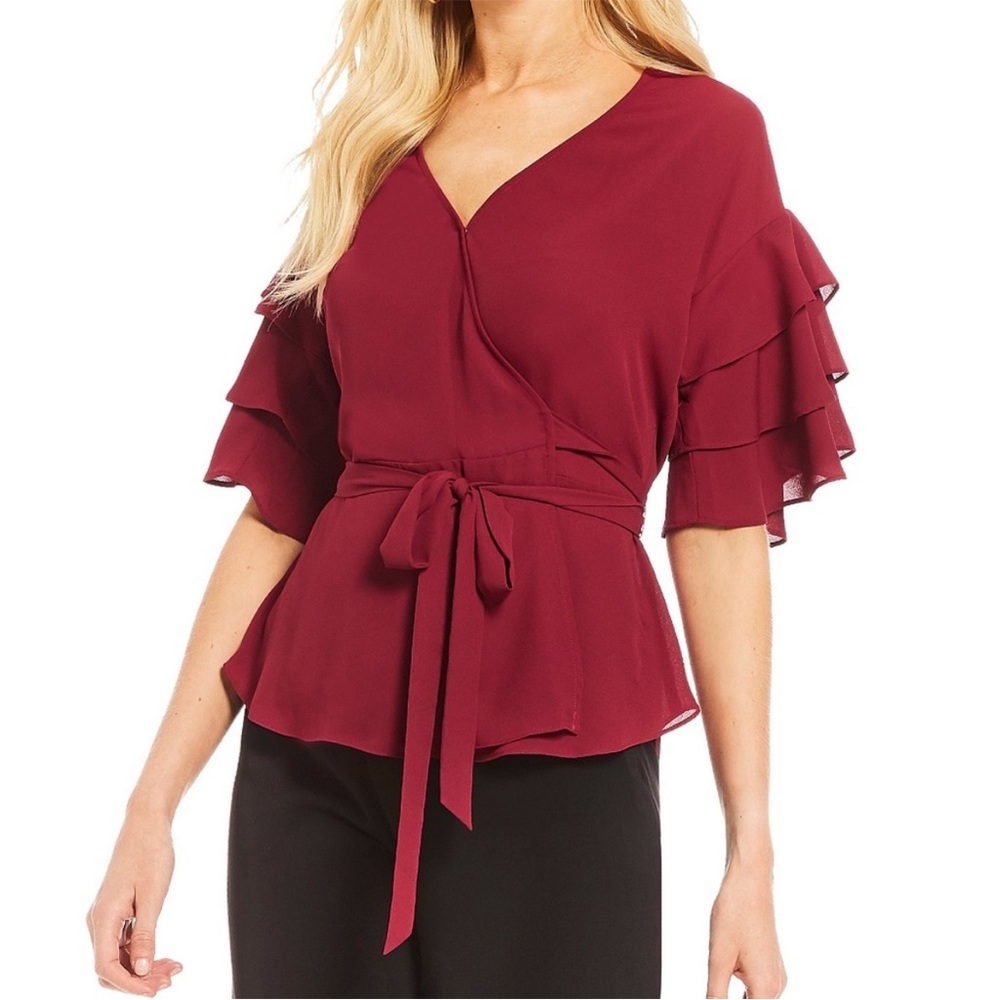 Dark red halston